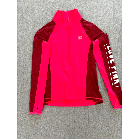 Victoria's Secret T-Shirt‎ The Ultimate Pink Collection Women's 1/2 Zip Size XS - Picture 1 of 7